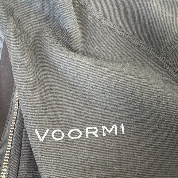 Voormi Full Zip Jacket Coat Womens L Black Pockets Wool Blend Company Logo USA - Picture 6 of 13